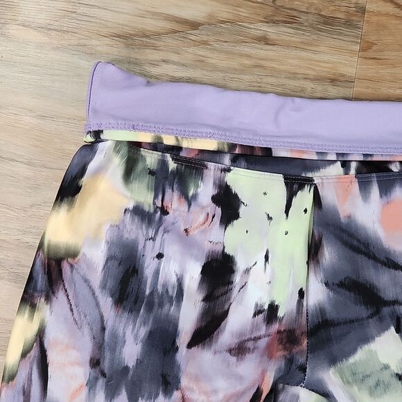 ☔️🔸️Bally Floral Print "Kayla Chalk Violet" High Waist Athletic Pants Medium - Picture 9 of 11